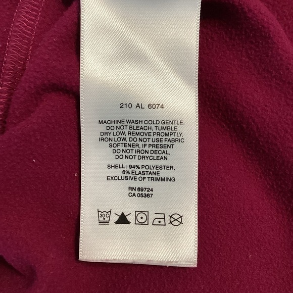 Columbia Pullover Size L Berry Long Sleeve Cowl Neck - Picture 7 of 7